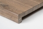 Preview: Window sill Solid Hardwood  smoked Oak rustic grade  20 mm white oiled