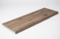 Preview: Window sill solid hard wood smoked oak rustic 26mm white oiled