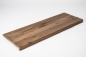 Preview: Window sill Solid smoked Oak 20 mm, Rustic grade hard wax oil nature white