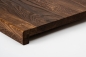 Preview: Window sill Solid smoked Oak 26 mm Rustic grade brushed natural oiled