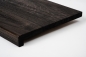 Preview: Window sill Solid smoked Oak Hardwood  26 mm Rustic grade brushed black oiled