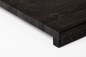 Preview: Window sill Solid smoked Oak Hardwood  26 mm Rustic grade brushed black oiled