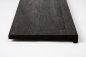 Preview: Window sill Solid smoked Oak Hardwood  26 mm Rustic grade brushed black oiled