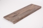 Preview: Stair Tread Smoked Oak Rustic KGZ 20mm brushed white oiled Renovation Step riser