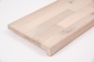 Preview: Window sill Solid Oak with overhang KGZ 20 mm Rustic grade brushed chalked white oiled