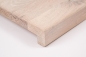 Preview: Window sill Solid Oak with overhang KGZ 20 mm Rustic grade brushed chalked white oiled