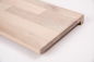 Preview: Window sill Solid Oak with overhang KGZ 20 mm Rustic grade brushed chalked white oiled