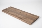 Preview: Window sill Solid hard wood with overhang smoked oak rustic grade 20mm brushed white oiled