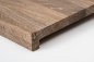 Preview: Window sill Solid smoked Oak Hardwood  26 mm Rustic grade brushed white oiled