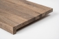 Preview: Window sill Solid hard wood with overhang smoked oak rustic grade 20mm brushed white oiled