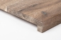 Preview: Window sill Solid hard wood with overhang smoked oak rustic grade 20mm brushed white oiled