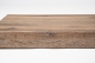 Preview: Window sill Solid hard wood with overhang smoked oak rustic grade 20mm brushed white oiled