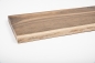 Preview: Wall shelf smoked oak rustic 26mm with natural edge hard wax oil nature white