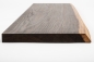 Preview: Shelf board, wall shelf, setting step with tree edge Smoked rustic 40mm natural oiled