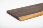 Preview: Wooden window sill smoked oak rustic masive 40mm with natural edge nature oiled