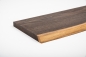 Preview: Wall shelf smoked oak rustic missive 26mm with natural edge brushed nature oiled