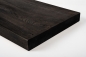 Preview: Stair tread Solid smoked Oak Hardwood , Rustic grade, 40 mm, brushed black oiled