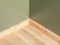 Preview: Solid Skirting Board Birch Rustic 24x60 mm Hard Wax Oil Natural White 2m with radius 5mm NOT filled