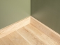 Preview: Solid Skirting Board Ash A/B 24x100 mm Hard Wax Oil Natural White 2m with radius 5mm