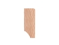 Preview: Solid Skirting Board Ash A/B 24x60 mm 2m with radius 5mm Matte lacquered