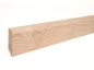Preview: Solid Skirting Board Ash A/B 24x80 mm Hard Wax Oil Natural White 2m with radius 20mm