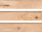 Preview: Solid Skirting Board Ash Rustic 24x80 mm Hard Wax Oil Natural White 2m with radius 20mm brown filled