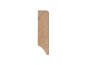 Preview: Solid Skirting Board Oak A/B 18x70 matte lacquered 0,8-1,8m with radius 5mm