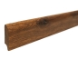 Preview: Solid Skirting Board Smoked Oak Rustic 20x70, clear lacquered, black filled 1,5-2,5m (R=20mm)