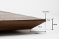 Preview: Eiche Räuchereiche Rustikal 40 mm mit Schweizer Kante klar lackiert Arbeitsplatte Massivholzplatte Tischplatte