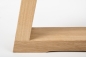 Preview: Solid Hardwood Oak Premium set of table legs untreated : trapece small