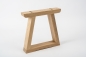 Preview: Solid Hardwood Oak Premium set of table legs untreated : trapece small