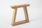 Preview: Solid Hardwood Oak Premium set of table legs trapece small hard wax oil nature white