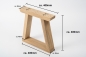 Mobile Preview: Set: Küchentisch + Sitzbank mit Trapez Gestell aus Massivholz Eiche 40mm unbehandelt