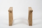 Preview: Solid Hardwood Oak Premium set of table legs untreated : trapece small