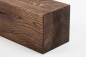 Mobile Preview: Glued laminated beam Squared timber Wild oak 120x120 mm brushed Walnut oiled
