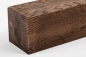 Preview: Glued laminated beam Squared timber Wild oak 120x120 mm brushed Walnut oiled