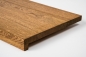 Preview: Window sill Solid Oak with overhang, 20 mm, Rustic grade, Antique oiled