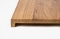 Preview: Window sill Solid Oak with overhang, 20 mm, Rustic grade, Bronze oiled