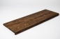 Preview: Window sill Solid Oak with overhang, 20 mm, Rustic grade, oiled in tone smoked oak
