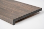 Preview: Window sill Solid Oak with overhang, 20 mm, Rustic grade, Graphite oiled