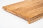Preview: Window sill Solid Oak Wild Oak Rustic with overhang, 20 mm, Rustic grade hard wax oil natural