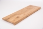 Preview: Window sill Solid Oak Hardwood KGZ 20 mm Rustic grade hard wax oil nature white