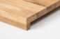 Preview: Window sills Solid Oak Hardwood with overhang, 20 mm, Rustic grade, hard wax oil natural white