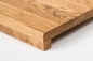 Preview: Stair tread Solid Oak Hardwood  with overhang, 20 mm, Rustic grade, lacquered
