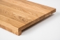 Preview: Window sill Solid Oak with overhang, 20 mm Rustic grade laquered