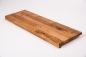 Preview: Stair Tread Window Sill Shelf Oak Wild Oak 20 mm, finger joint lamellas, natural oiled, knots black filled, 20x270x1000 mm with overhang