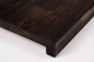 Preview: Window sill Solid Oak with overhang KGZ 20 mm Rustic grade black oiled