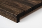 Preview: Window sill Solid Oak with overhang, 20 mm, Rustic grade, black oiled