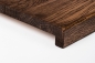 Preview: Window sill Solid Oak with overhang, 20 mm, Rustic grade, walnut oiled