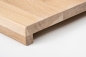 Preview: Window sill Solid Oak with overhang, 20 mm, Rustic grade, white oiled